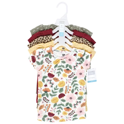 Hudson Baby Infant And Toddler Girl Short Sleeve T-Shirts, Fall Botanical 1 Hudson Baby Infant And Toddler Girl Short Sleeve T-Shirts, Fall Botanical