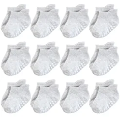 Hudson Baby Unisex Baby Non-Skid No-Show Socks, Gray -Hudson Baby Store GUEST f519a615 e6b5 4a38 8d5f 4c71ce856a67