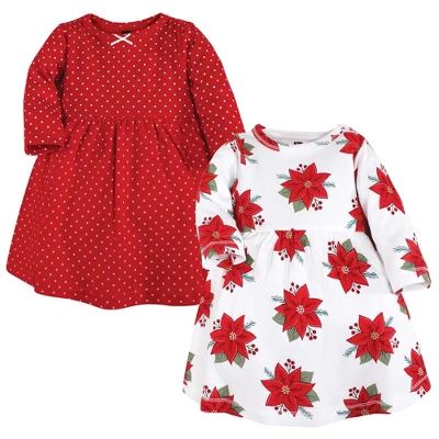 Hudson Baby Infant And Toddler Girl Cotton Dresses, Poinsettia Dot 7 Hudson Baby Infant And Toddler Girl Cotton Dresses, Poinsettia Dot - Image 7