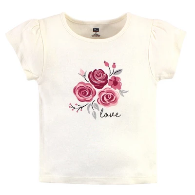 Hudson Baby Infant And Toddler Girl Cotton Hoodie, Bodysuit Or Tee Top And Pant Set, Rose Toddler 2 Hudson Baby Infant And Toddler Girl Cotton Hoodie, Bodysuit Or Tee Top And Pant Set, Rose Toddler - Image 2