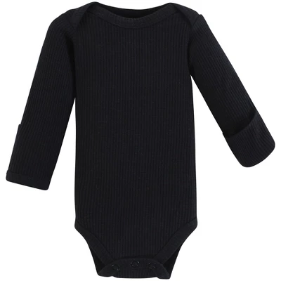 Hudson Baby Girls Thermal Preemie Layette Set 4pc Long Sleeve Outfit, Black White Dots, Preemie 3 Hudson Baby Girls Thermal Preemie Layette Set 4pc Long Sleeve Outfit, Black White Dots, Preemie - Image 3