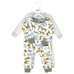 Hudson Baby Cotton Sleep And Play, Rustic Safari