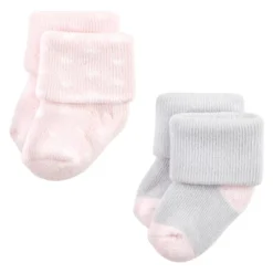 Hudson Baby Infant Girls Cotton Rich Newborn And Terry Socks, Pink Gray Elephant -Hudson Baby Store GUEST fa67b524 f244 4086 8622 b25f11cdfc94