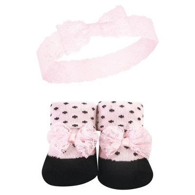 Hudson Baby Girl Headband And Socks Giftset, Little Lady, One Size 2 Hudson Baby Girl Headband And Socks Giftset, Little Lady, One Size - Image 2