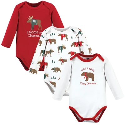 Hudson Baby Unisex Baby Cotton Long-Sleeve Bodysuits, Moose Be Christmas 7 Hudson Baby Unisex Baby Cotton Long-Sleeve Bodysuits, Moose Be Christmas - Image 7