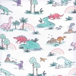 Hudson Baby Infant Girl Changing Pad Cover, Pink Dinosaur Adventures, One Size